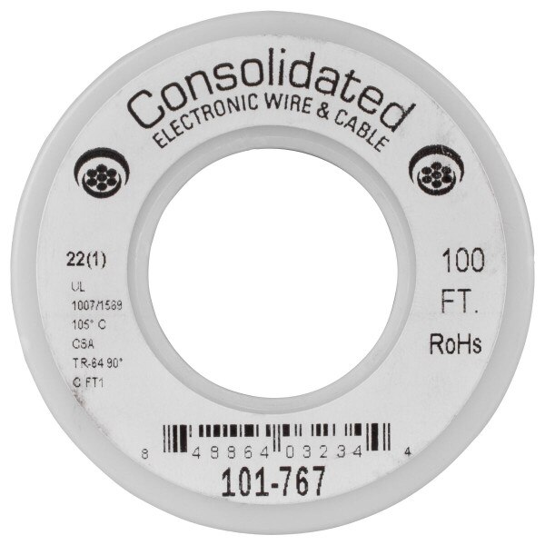 Main product image for Consolidated 22 AWG Blue Solid Hook-Up Wire 100 ft. 101-767